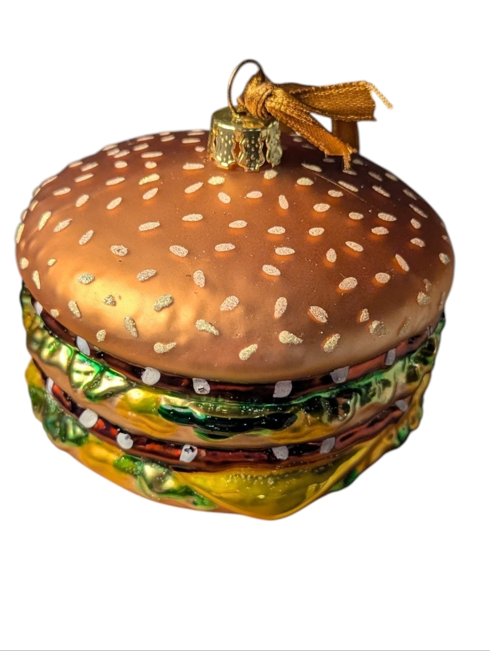 McDonald's Big Mac Hamburger Glass Christmas Ornament 2018